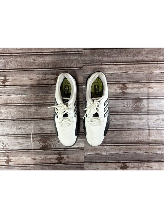 Adidas Powerband Chassis Golf Shoes size 7.5 color White Black Spikes Traxion main image 11